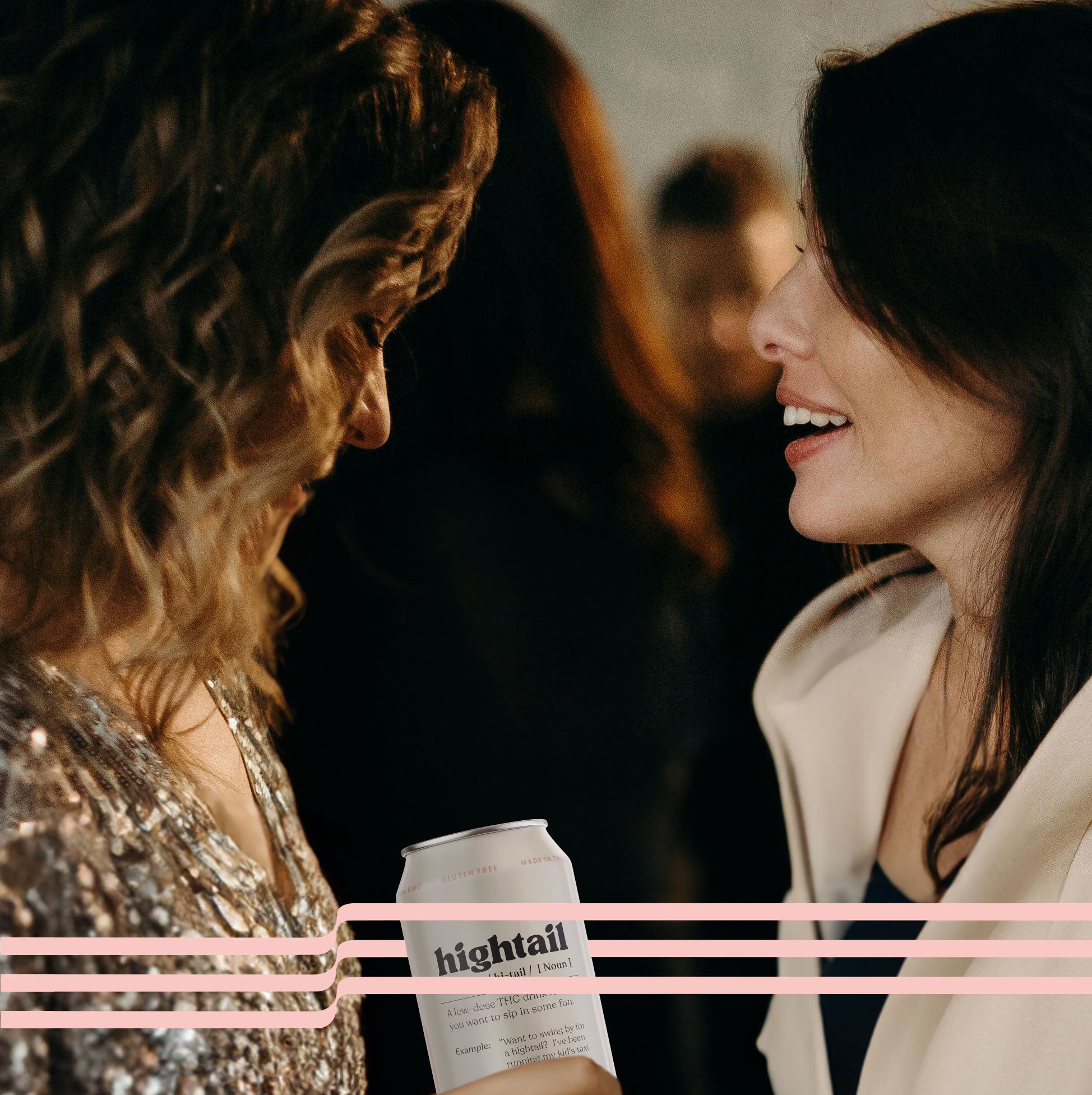 Friends enjoying hightail and sipping in some fun